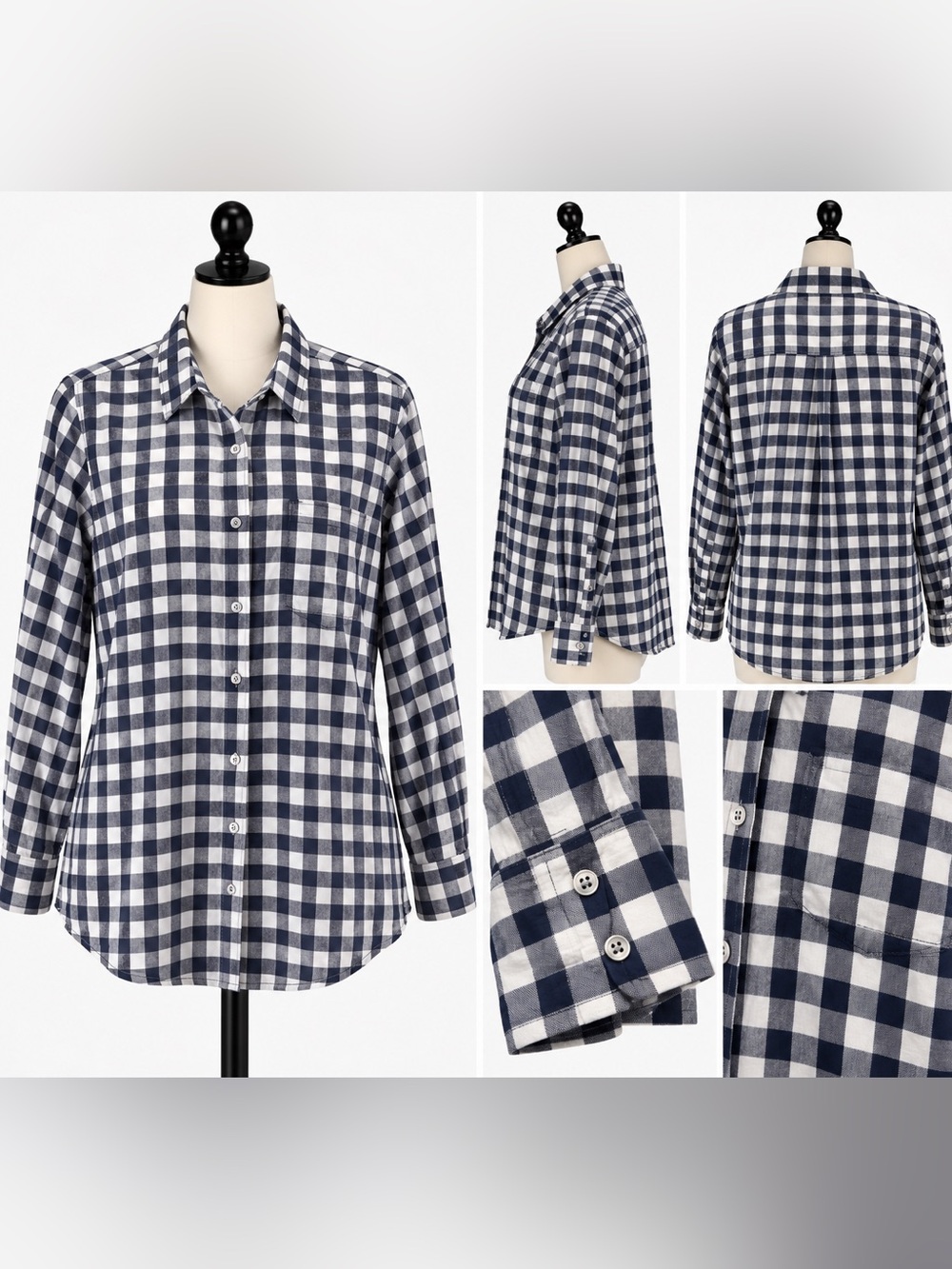 J.Crew Large Gingham Button-Up Shirt — NWT